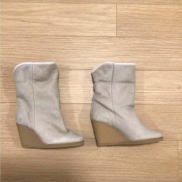 NEW Isabel Marant shearling wedge boots size 38 - Picture 3 of 7